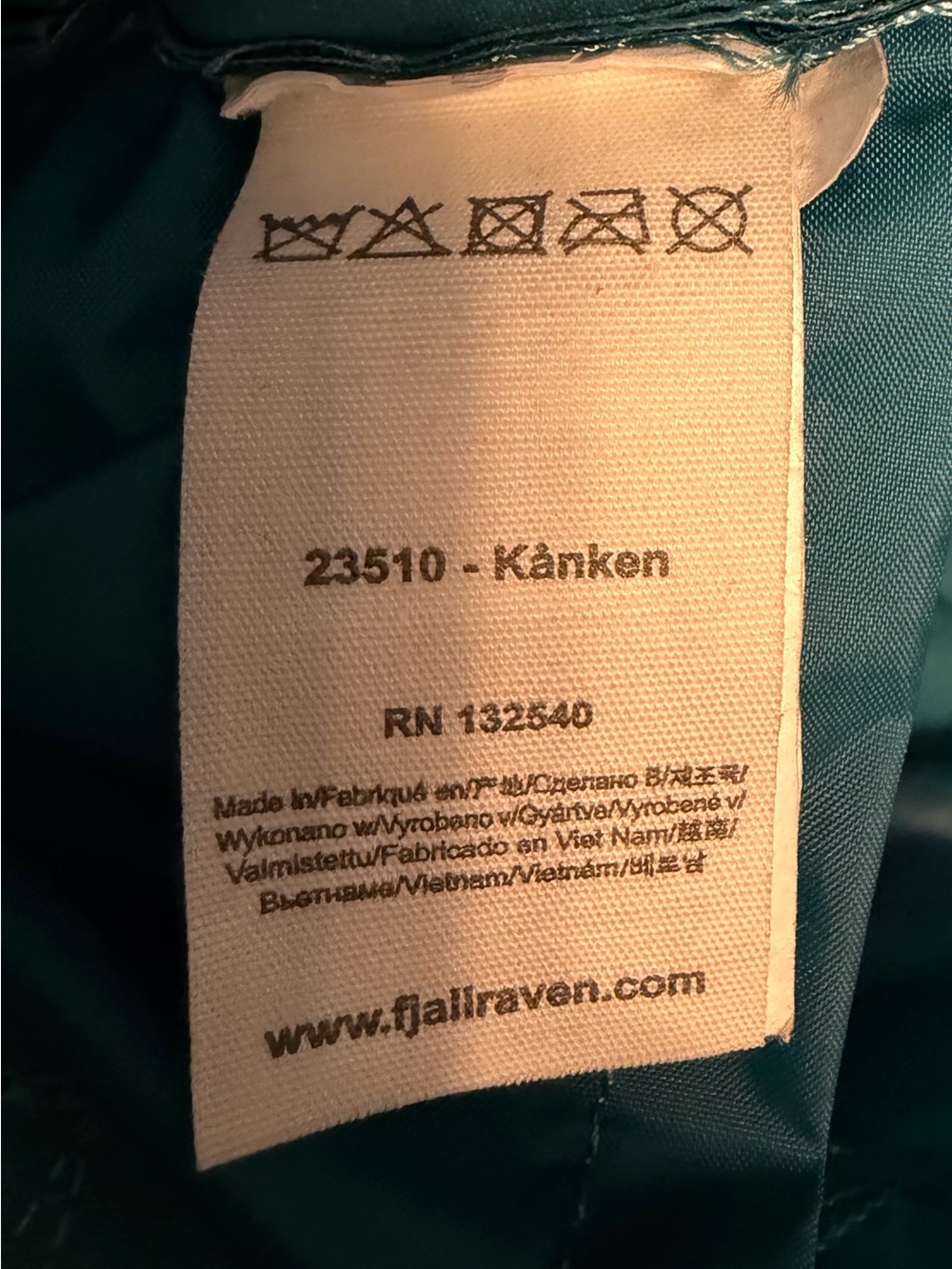 Fjallraven Kånken Backpack in Teal Blue - Picture 4 of 11